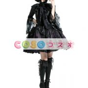 ロリータ服　スカート　パープル　ゴシック　プリント　レース　 ―Lolita0210