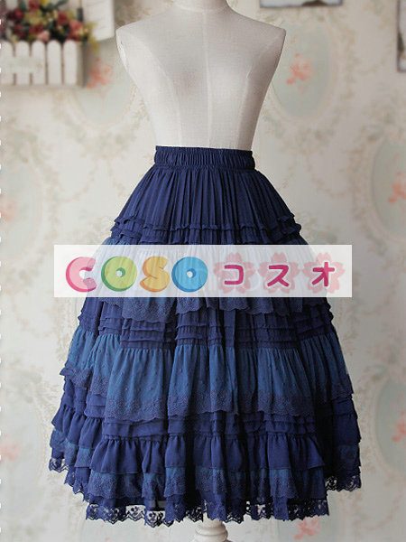 ロリータ服　スカート　スィート　単色　レース　 ―Lolita0231 1