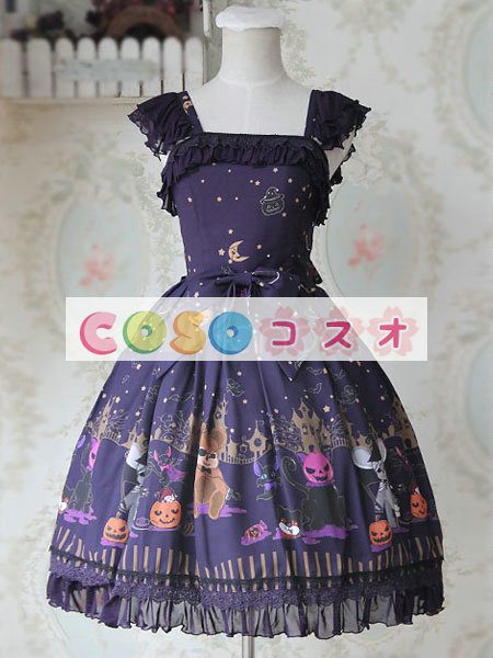甘い弓シフォン カントリーロリータ ドレス ―Lolita0266 1