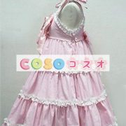 ロリータ服　ワンピース　ドレス　コットン１００％　洋装　ノースリーブ　 ―Lolita0344