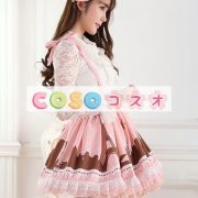 ロリータ服　スカート　ピンク　スィート　プリント　レース　人気 ―Lolita0431