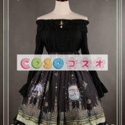 ロリータ服　スカート　レトロ　プリント柄　 ―Lolita0459