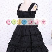 ロリータ服　ジャンパースカート　ブラック　オーダーメイド可能　ゴシック ―Lolita0531