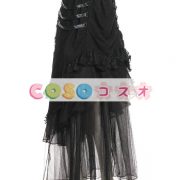 ロリータ服　スカート　ブラック　ゴシック　単色　レース　 ―Lolita0618