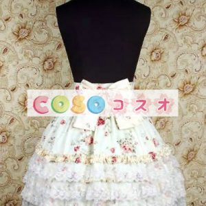 甘いベージュ ボー花の純粋な綿ロリータ スカート ―Lolita0622
