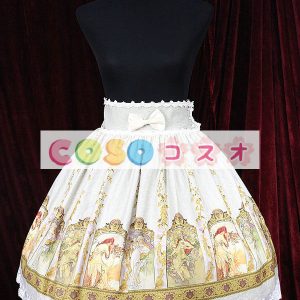 ロリータ服　スカート　レトロ　プリント柄　 ―Lolita0648