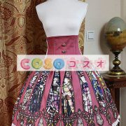 ロリータ服　スカート　レトロ　プリント柄　 ―Lolita0731