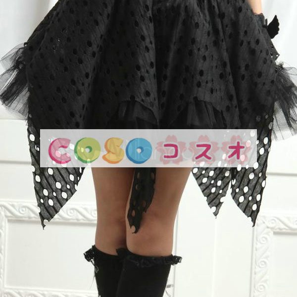 ロリィタ服　スカート　合成繊維　レトロ　ブラック　パーティー　 ―Lolita0806 1