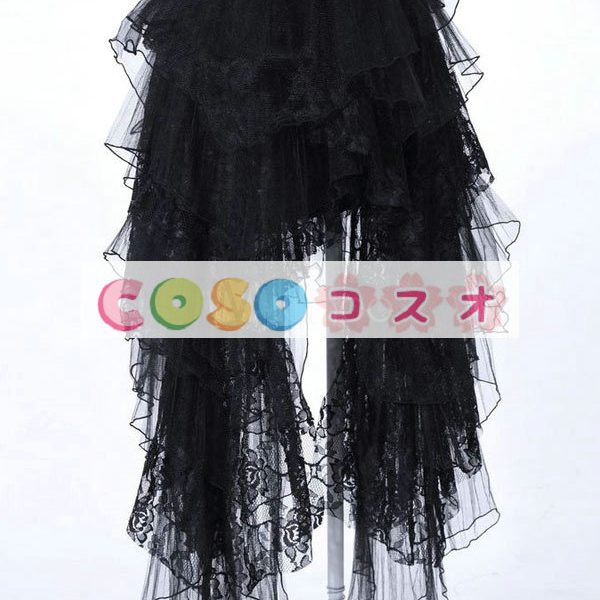 ロリィタ服　スカート　レトロ　ポリエステル　ブラック　パーティー　 ―Lolita0809 1