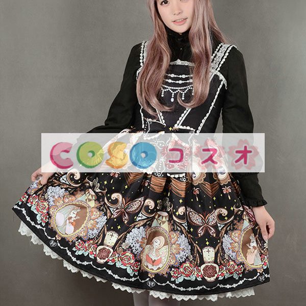 ロリータジャンパースカート　レトロ　合成繊維　 ―Lolita0817 1