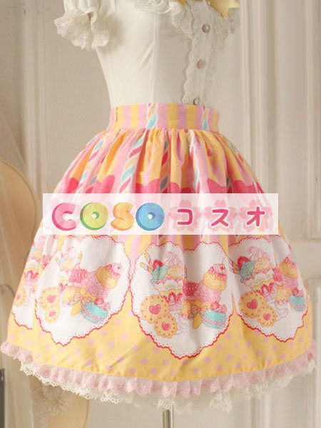ロリータ服　スカート　可愛い　蝶結び　レース　 ―Lolita0535 1