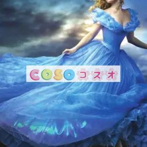 ハロウィン　シンデレラ　ドレス　大人用　ブルー　プリンセス　コスチュームコスプレ―festival-0015