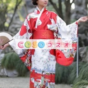 ハロウィングッズ　ジャパニーズ　女性用　大人用　レッド―festival-0031