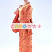 ハロウィン　日本　浴衣　コスチューム　オレンジ　コスチュームコスプレ―festival-0050