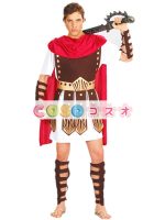 ハロウィン　国王　ローマ戦士　グラディエーター　ブラウン　男性用　ゲーム・オブ・スローンズ　コスチュームコスプレ　セット―festival-0056