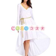 コスチューム衣装　天使　ハロウィン　セクシー　ホワイト　大人用　女性用　―festival-0181