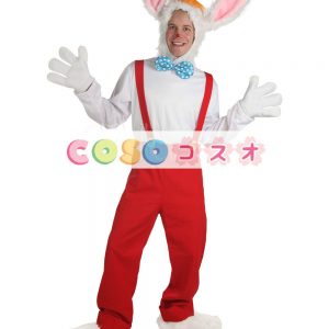 バニー　ウサギ　コスチューム　ハロウィン　ホワイト　ポリエステル　大人用―festival-0212