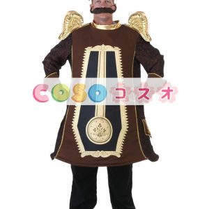 ハロウィングッズ　ブラウン　男性用　大人用　合成繊維　ジャンプスーツ　セット　マルディグラ　―festival-0243