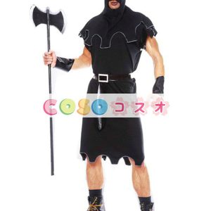 ハロウィン　首切り役人　コスチューム　ブラック　コスチュームコスプレ―festival-0272