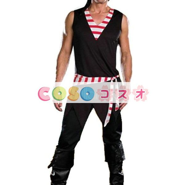 ハロウィン　ブラック　パイレーツ　海賊　男子用　コスチュームコスプレ―festival-0358 1