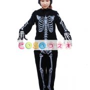 ハロウィングッズ　スケルトン　ブラック　男女兼用　合成繊維　ハロウィーン　大人用　ジャンプスーツ　―festival-0406