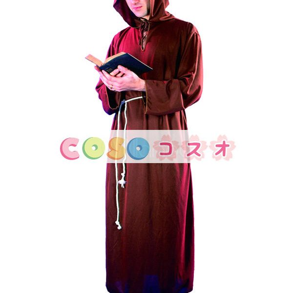 ハロウィングッズ　ダークレッド　男性用　宗教　大人用　合成繊維　トガ　ハロウィーン　―festival-0421 1