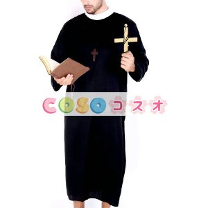 ハロウィングッズ　ブラック　男性用　宗教　大人用　合成繊維　トガ　ハロウィーン　―festival-0422