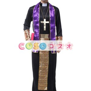 ハロウィングッズ　ブラック　男性用　宗教　大人用　合成繊維　トガ　ハロウィーン　―festival-0423