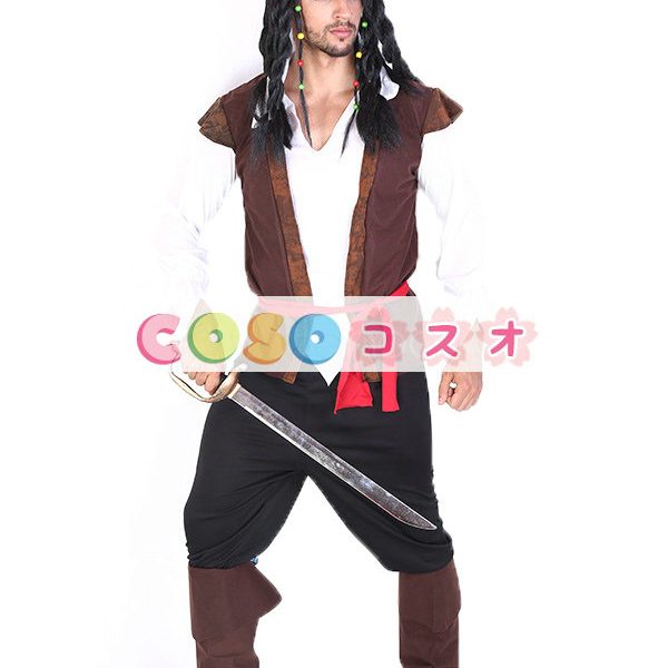 ハロウィングッズ　マルチカラー　男性用　パイレーツ1　大人用　合成繊維　ヘッドギア　ハロウィーン　―festival-0429 1