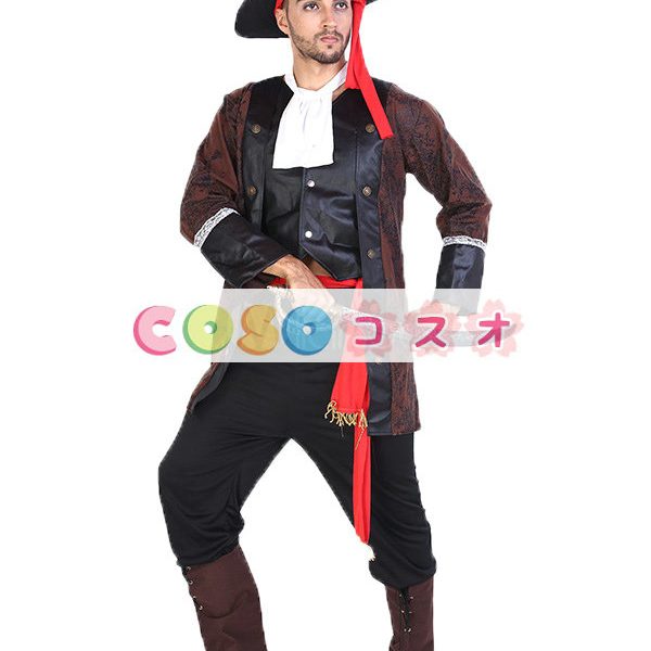 ハロウィングッズ　ブラウン　男性用　パイレーツ1　大人用　合成繊維　トップス　ハロウィーン　―festival-0431 1