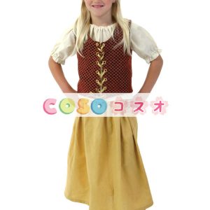 ハロウィン　ルネッサンス　中世風　イエロー　キッズ用　子供用　合成繊維―festival-0457