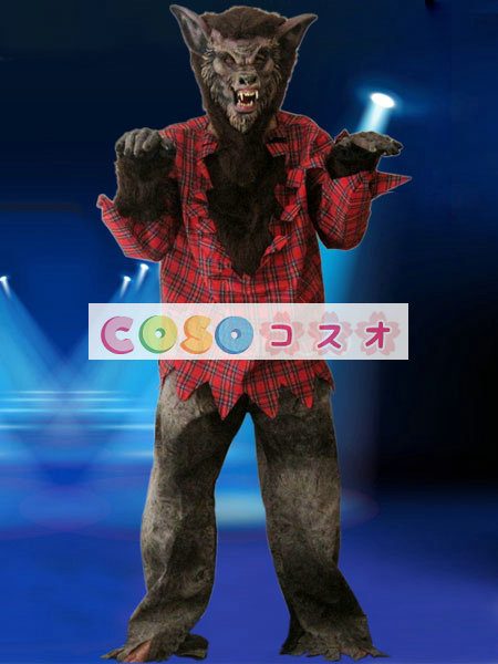 ハロウィン　ウルフマン　モンスター　男性用　ホリデー　コスチュームコスプレ―festival-0466 1