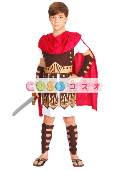 ハロウィン　ローマ戦士　国王　コスチューム　ゲーム・オブ・スローンズ　ブラウン　男の子　コスチュームコスプレ―festival-0467 1