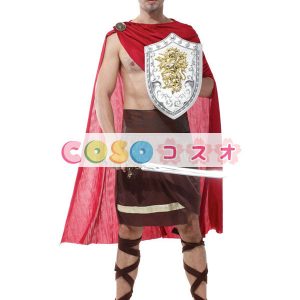 ハロウィン　レッド　ローマ戦士　コスチューム　ゲーム・オブ・スローンズ　男性用　コスチュームコスプレ―festival-0471
