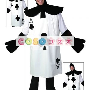 ハロウィングッズ　ホワイト　男性用　大人用　合成繊維　ジャンプスーツ　セット　マルディグラ　―festival-0500
