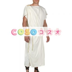 メンズトーガ　ハロウィン　エクリュホワイト　コスチュームコスプレ　デラックス　クラシック　―festival-0530