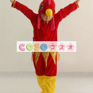 ハロウィングッズ　ヒヨコ　ユニセックス　キッズ用　レッド―festival-0540
