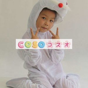 バニー　ホワイト　ウサギ　コスチューム　キッズ用　ハロウィン　子供用―festival-0543