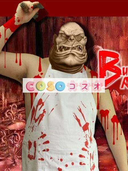 ブッチャー　エプロン　コスチューム　ホワイト　ゾンビ　ハロウィン―festival-0552 1