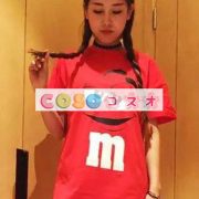 ハロウィン m&m's Tシャツ レッド 女性用 コスチューム コットン―festival-0589