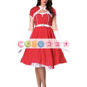 ホリデーコスチューム　レッド　マルディグラ　女性用　ドレス　歴史物　ポリエステル　大人用　―festival-0617