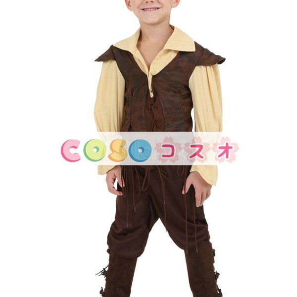 ホリデーコスチューム　ブラウン　マルディグラ　男の子用　パンツ&トップス　ルネッサンス　ポリエステル　キッズ用　―festival-0618 1