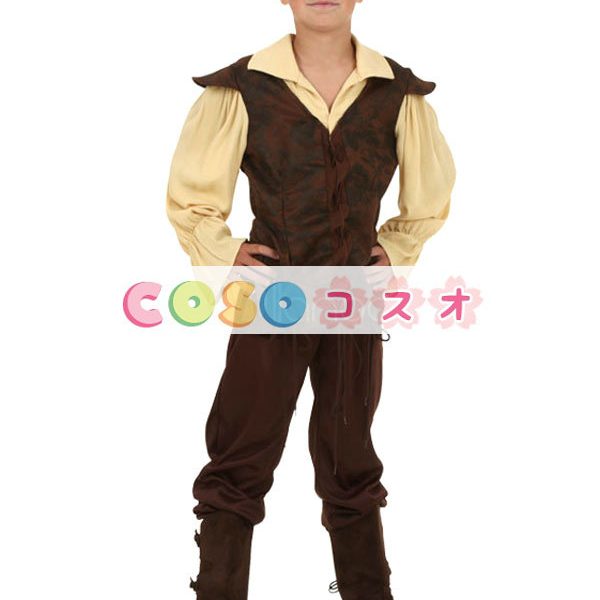 ホリデーコスチューム　ブラウン　マルディグラ　男の子用　パンツ&トップス　ルネッサンス　ポリエステル　キッズ用　―festival-0619 1
