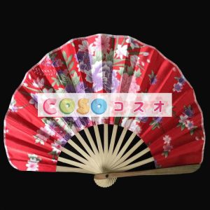 頭飾り　扇子　レッド　竹　入浴　日本　ジャパニーズ―festival-0143