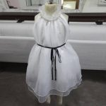 子供フォーマルドレス,イブニングドレス ストラップ オーガンザ ・サテン ひざ下 ビーズ -halloween-trz0725-0161
