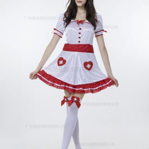 白 ナース服  セクシー コスプレ衣装 制服セクシー コスプレ ハロウィン-Halloween-trw0725-0105