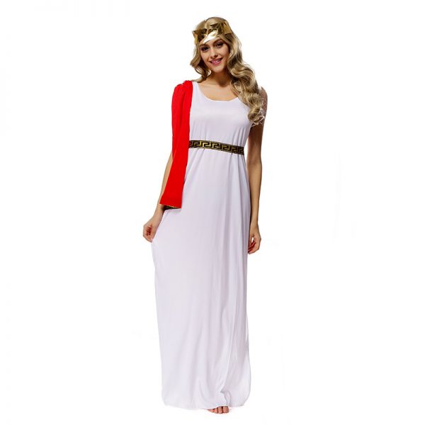 コスプレ衣装　ホワイト　ギリシャの女神　ハロウィン ドレス-Halloween-trw0725-0310 1
