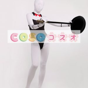 全身タイツ，ウサギ　女性用　大人用　コスチューム　カラーブロック　開口部のない全身タイツ　―taitsu-tights0600