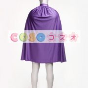 スタイリッシュな紫ライクラ スパンデックス ユニセックス キャット スーツ ポンチョ―taitsu-tights0813 2