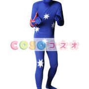 全身タイツ，オーストラリアの国旗柄　ユニセックス　大人用　コスチューム衣装　コスプレ　―taitsu-tights1291 2